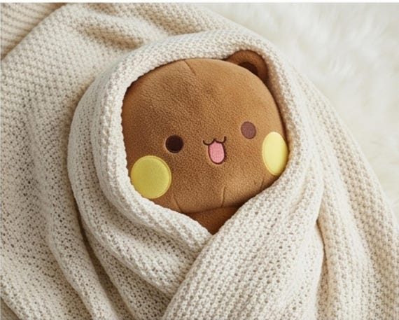 Kawaii Panda Plush Toy | Bubu Dudu Cute Bear Plushies | Couple Stuffed Animal | Girlfriend Birthday Gift | Soft Fake Fur Cozy Home Decor
