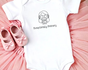 Exceptionally Ordinary Onesie Wizard Baby Onesie Witch Infant Bodysuit Magic School Toddler Sweatshirt Magical Hoodie Magic Quotes Baby Tee