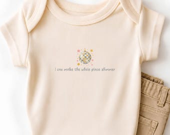 I Can Make The Whole Place Shimmer Onesie Bejeweled Infant Bodysuit Taylor Baby Tee Newborn Gift Eras Toddler Sweatshirt Disco Ball Hoodie