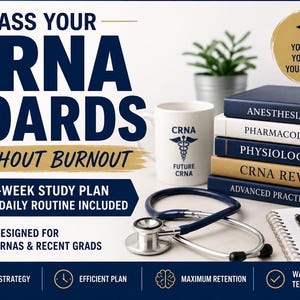 Plan nauki do egzaminu CRNA | Harmonogram 2-tygodniowy, codzienna rutyna, strategia testowania (wersja cyfrowa do pobrania)