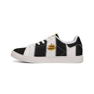 Men Newcastle Leather Sneakers | Toon Army Jersey Inspired Low Tops | Magpies Football Kicks | Geordie Streetwear image 5
