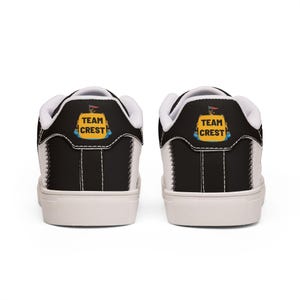 Men Newcastle Leather Sneakers | Toon Army Jersey Inspired Low Tops | Magpies Football Kicks | Geordie Streetwear image 4