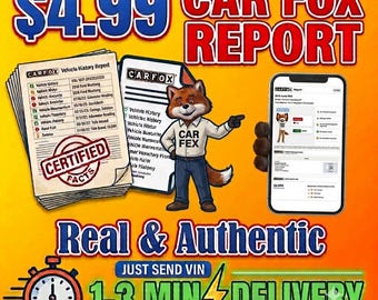 Car f ox history report 100% real n authentic| Fast delivery