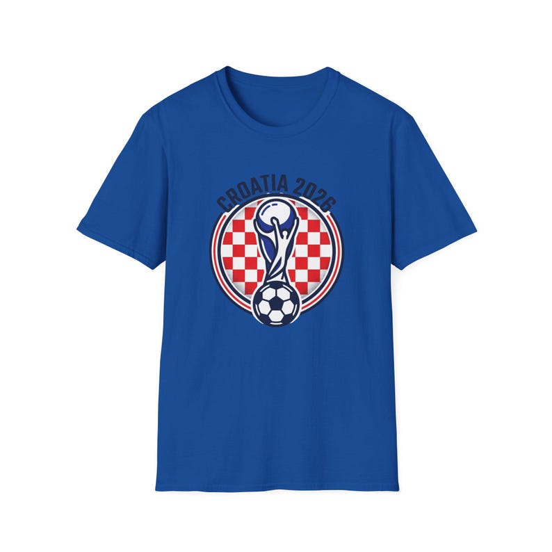 T-shirt voetbaltrofee KROATI 2026 | Voetbal T-shirt UNISEX afbeelding 4