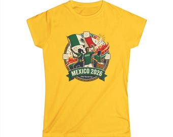Mexico 2026  Soccer for WOMEN T-Shirt | Mexican Flag Celebration