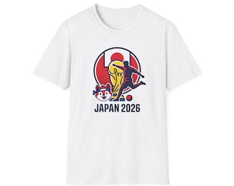 Japan 2026 Soccer Crest T-Shirt | Football Player Graphic