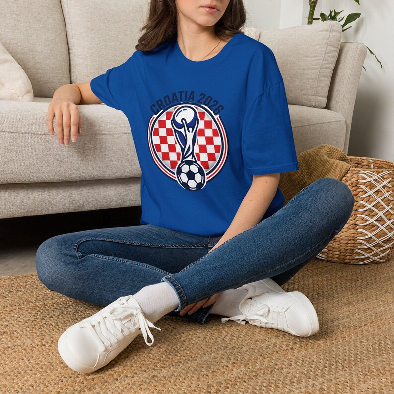 T-shirt voetbaltrofee KROATI 2026 | Voetbal T-shirt UNISEX afbeelding 14