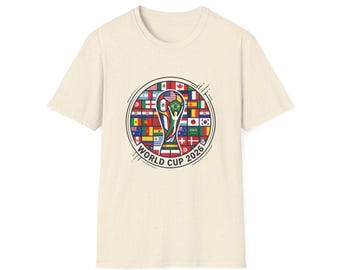 Soccer tournament 2026 Trophy T-Shirt | International Flags Football Soccer   UNISEX