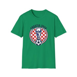 T-shirt voetbaltrofee KROATI 2026 | Voetbal T-shirt UNISEX afbeelding 3