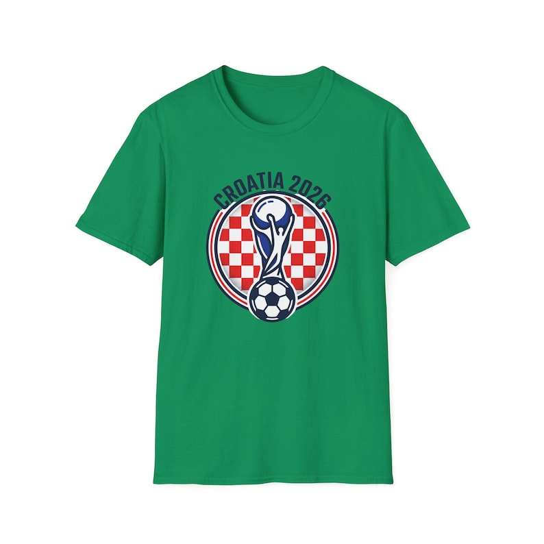 T-shirt voetbaltrofee KROATI 2026 | Voetbal T-shirt UNISEX afbeelding 3