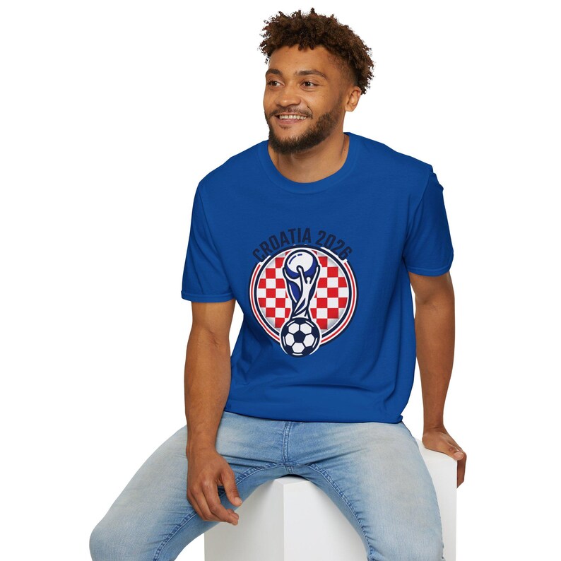 T-shirt voetbaltrofee KROATI 2026 | Voetbal T-shirt UNISEX afbeelding 18