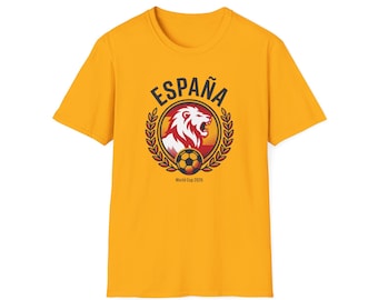 España Lion Soccer 2026 Crest T-Shirt | Spanish Football Emblem