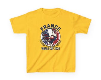 France Rooster  2026 Kids Tee | Soccer Fan Jersey Style  unisex