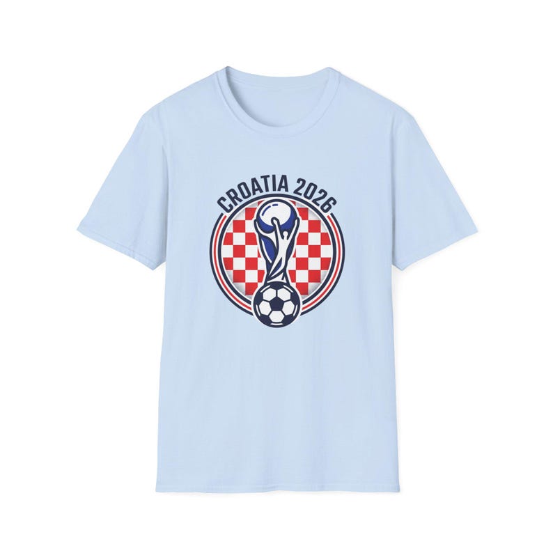 T-shirt voetbaltrofee KROATI 2026 | Voetbal T-shirt UNISEX afbeelding 1