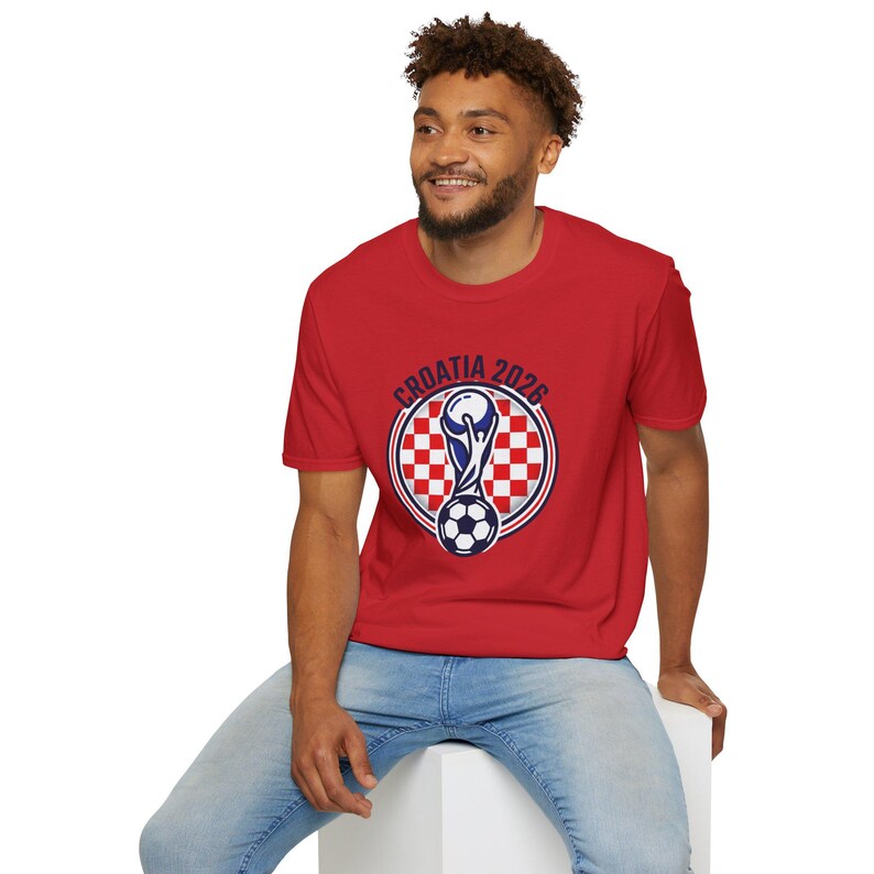T-shirt voetbaltrofee KROATI 2026 | Voetbal T-shirt UNISEX afbeelding 19
