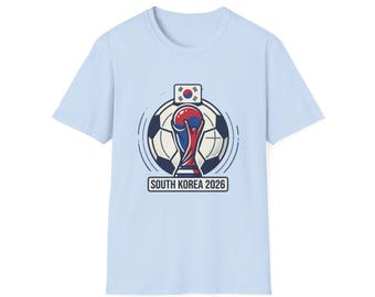 SOUTH KOREA  2026 football Trophy T-Shirt | Soccer Football Tee  UNISEX