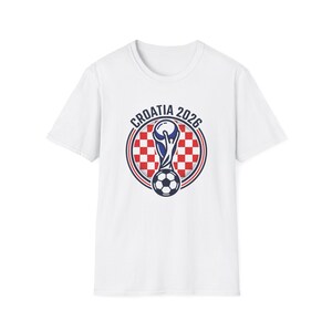 T-shirt voetbaltrofee KROATI 2026 | Voetbal T-shirt UNISEX afbeelding 2