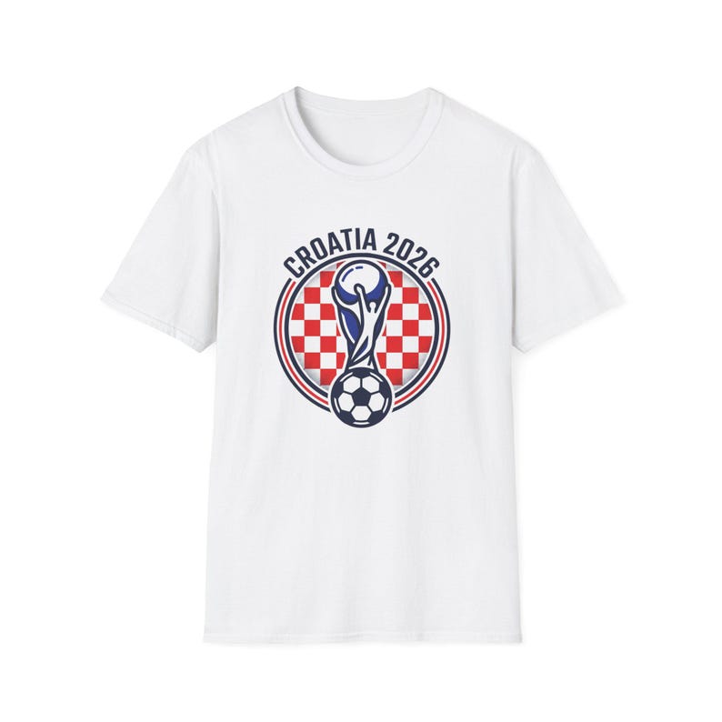 T-shirt voetbaltrofee KROATI 2026 | Voetbal T-shirt UNISEX afbeelding 2