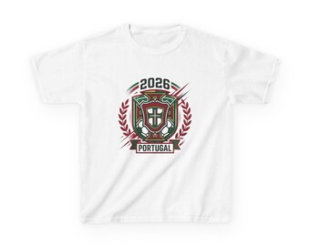 Portugal 2026 Soccer Kids Tee | National Team Emblem  unisex