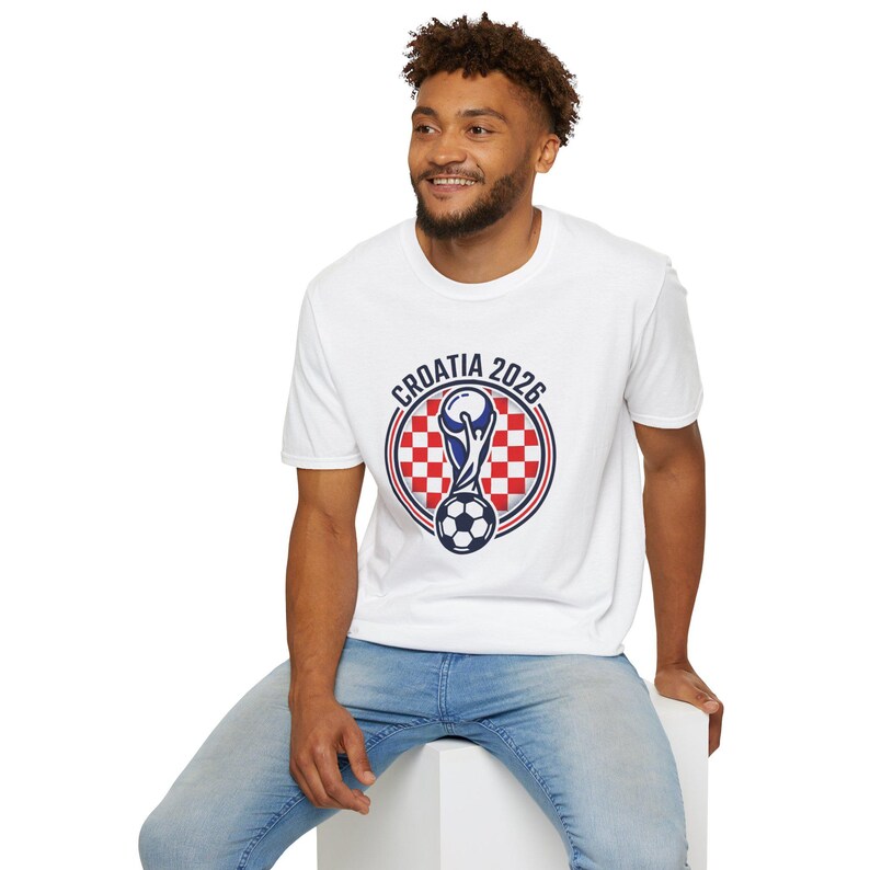 T-shirt voetbaltrofee KROATI 2026 | Voetbal T-shirt UNISEX afbeelding 16
