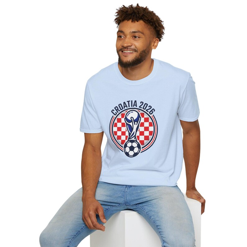 T-shirt voetbaltrofee KROATI 2026 | Voetbal T-shirt UNISEX afbeelding 17