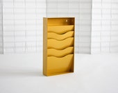 Vintage Wall Mount Letter Organizer, Honey