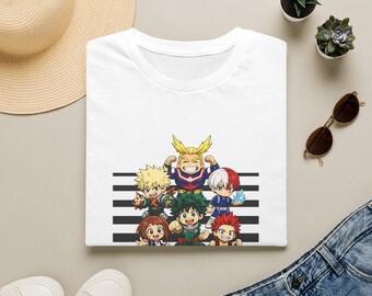 Chibi Anime Hero Squad T-Shirt | My Hero Academia Character Tee