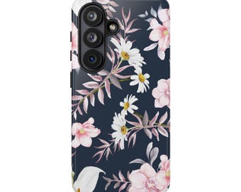 Etui na telefon z różowym kwiatowym wzorem | Wytrzymałe etui