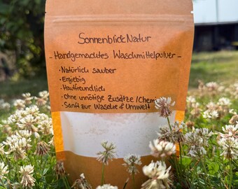 Natürliches Waschpulver Lavendel – konzentriertes Bio-inspiriertes Waschmittel ohne Plastik | nachhaltige Wäschepflege
