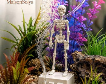 Tanzendes Skelett als Aquarium-Dekoration, sprudelndes Aquarium-Display