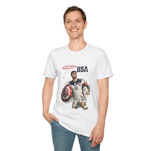 Camiseta de Capitán América ¡Vamos, jugador de fútbol de EE. UU.! imagen 6