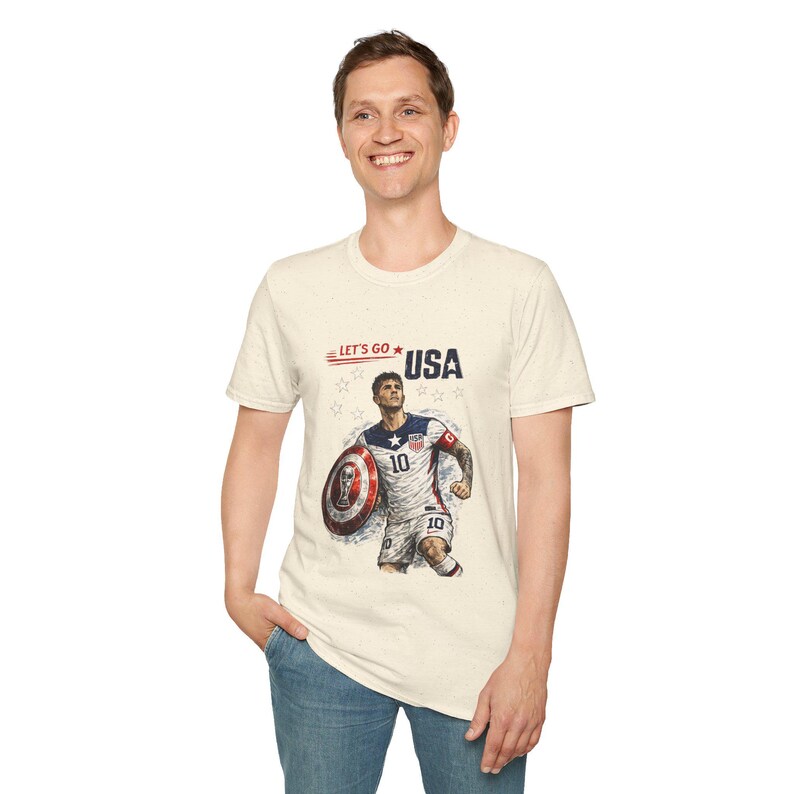 Camiseta de Capitán América ¡Vamos, jugador de fútbol de EE. UU.! imagen 7