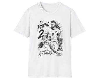 Camiseta de fútbol de Tim Payne, jugador de los All Whites, del Mundial / Camiseta número 2