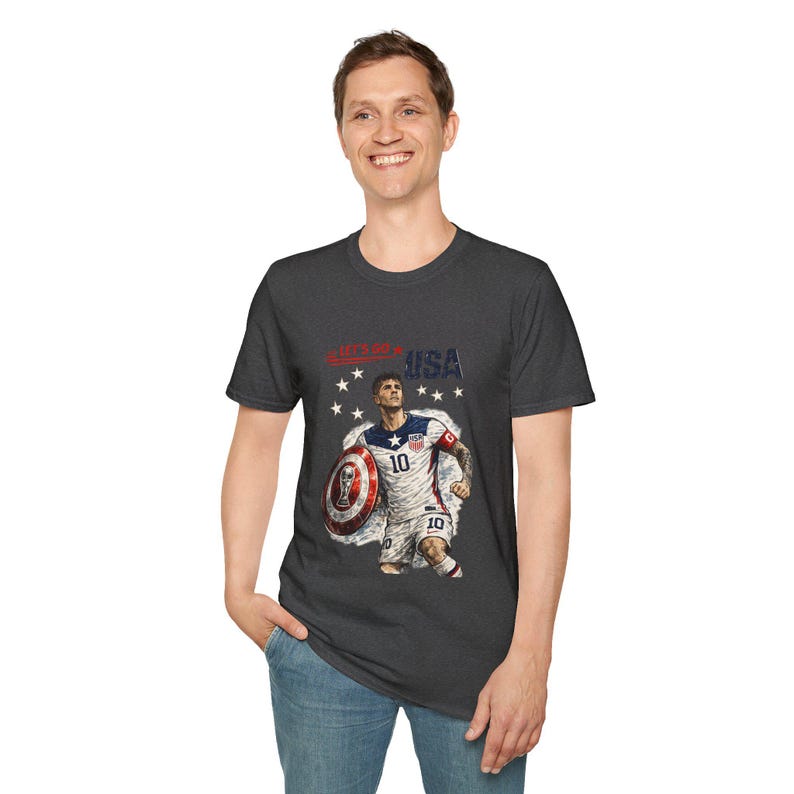 Camiseta de Capitán América ¡Vamos, jugador de fútbol de EE. UU.! imagen 8