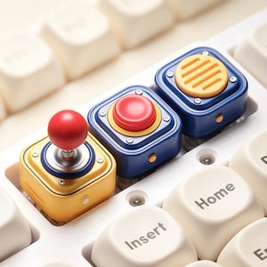 Original handmade arcade joystick keycaps, handmade game keycaps, mechanical keyboard keycaps, customizable keycaps, resin keycaps.