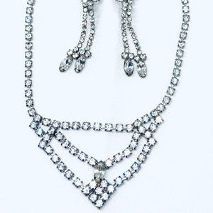 Destash Vintage Rhinestone Necklace and Earrings Set