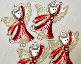Destash Kitty Angel Pendant - Set of 4