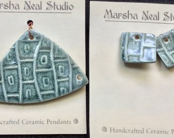 Destash Marsha Neal Porcelain Pendant/Earrings Set F