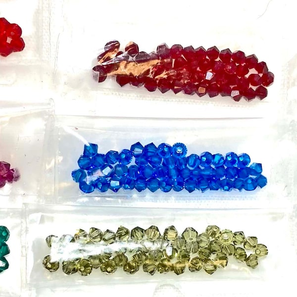 Destash Genuine Swarovski Crystals, 3 mm Bicones  - Lot of 3 Packages of 48 - Choice of Color