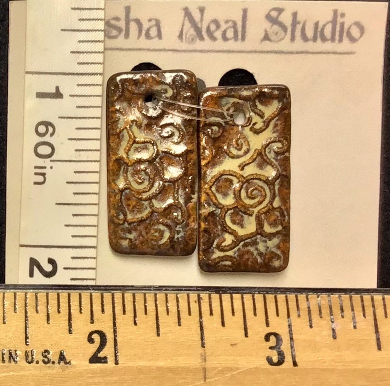 Destash Marsha Neal Porcelain PendantEarrings Set M