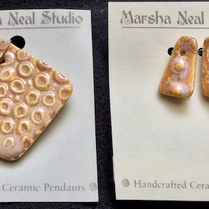 Destash Marsha Neal Porcelain Pendant/Earrings Set B