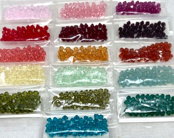 Destash Genuine Swarovski Crystals, 4 mm Bicones - 3 Packages of 48 - Choice of Colors