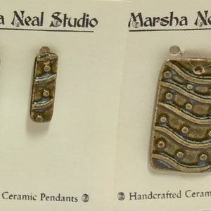 Destash Marsha Neal Porcelain Pendants Set - Rectangle