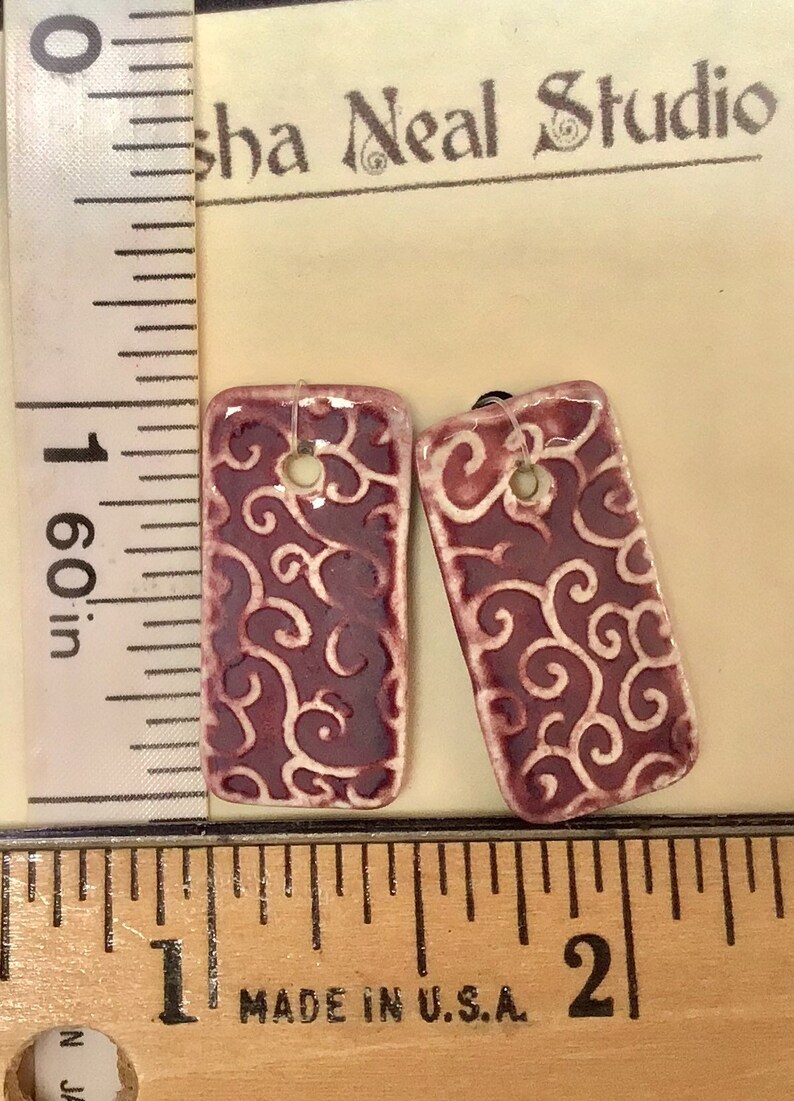 Destash Marsha Neal Porcelain PendantEarrings Set M