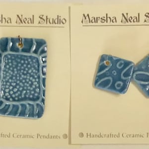 Destash Marsha Neal Porcelain Pendant/Earrings Set R