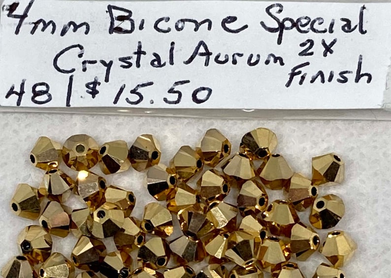 Destash Genuine Swarovski Crystals, 4 Mm Bicones 2AB & One 2X Crystals ...