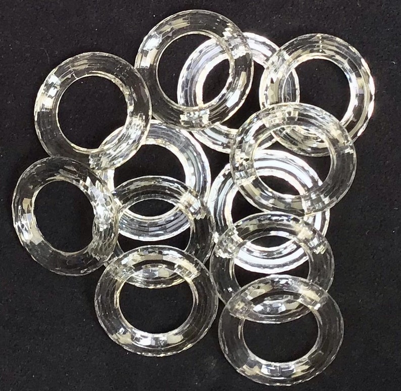 Destash Clear Faceted Acrylic Rings Etsy