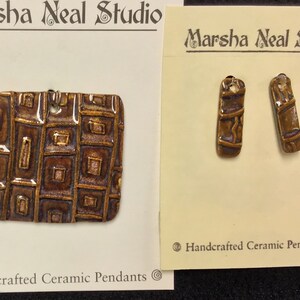 Destash Marsha Neal Porcelain Pendant/Earrings Set N