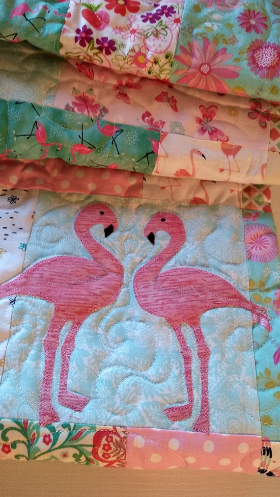 flamingo baby blanket