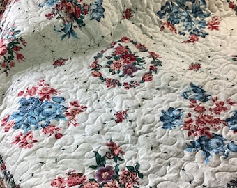 Handmade quilt, large couch throw or lap quilt - 54" by 54"